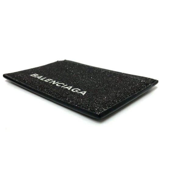 BALENCIAGA 392126 Logo glitter Card holder Business card holder Card Case Le... - Picture 14 of 16